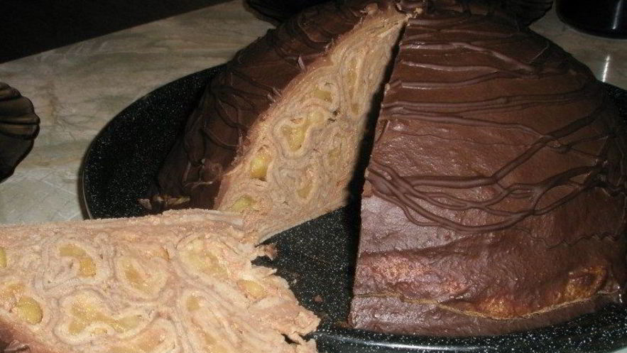 Рецепт блинного торта с шоколадным кремом