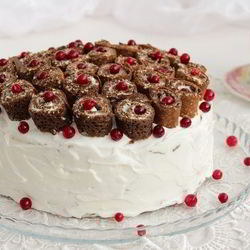 Рецепт Черемухового блинного торта