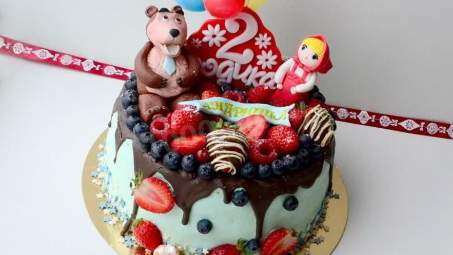 Рецепт детского торта маши и медведя