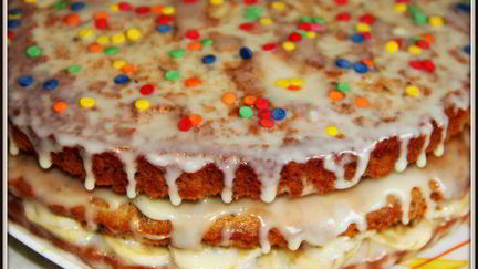 Рецепт Медового торта с бананами Лейках