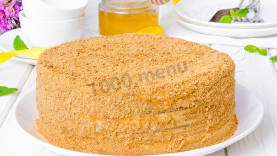 Рецепт медового торта со сметанным кремом классический