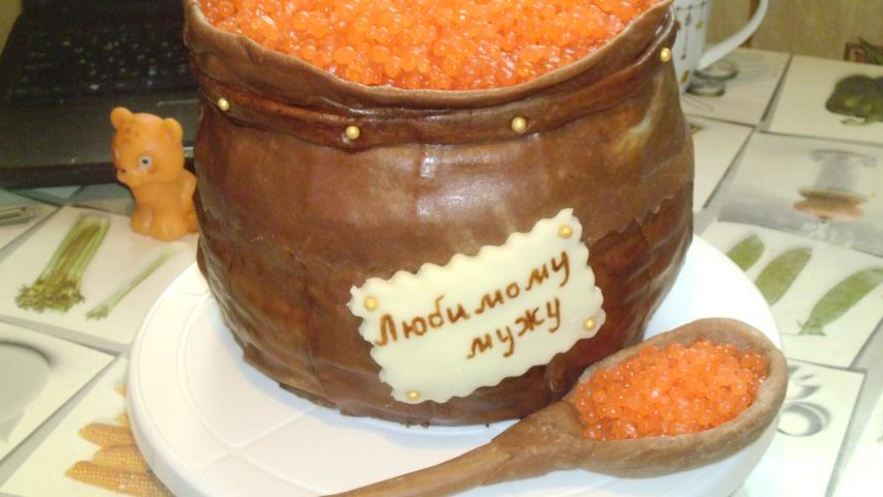 Рецепт торта бочонок с икрой