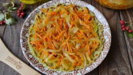 Рецепт торта из кабачков с морковью и луком