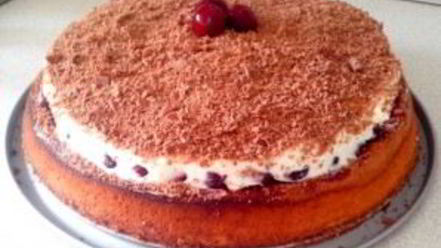 Рецепт торта с маскарпоне и вишней