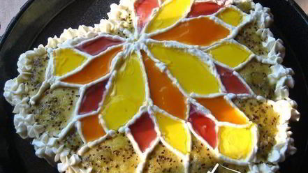 Рецепт торта-витража осеннее очарование