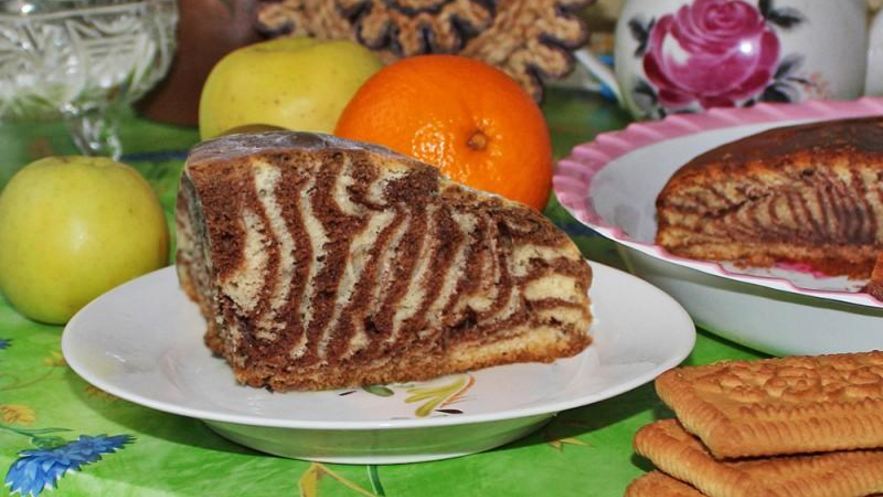 Рецепт торта зебра в духовке