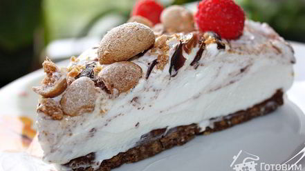 Рецепт творожно-сливочного торт с малиной