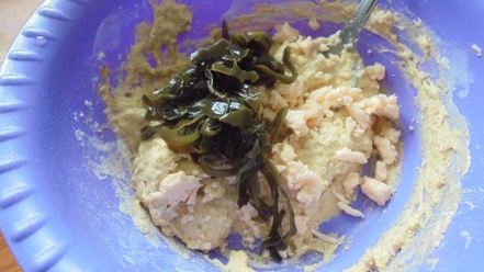 Рецепт амарантовых вафель с морской капустой