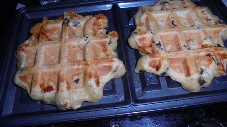 Рецепт амарантовых вафель с морской капустой