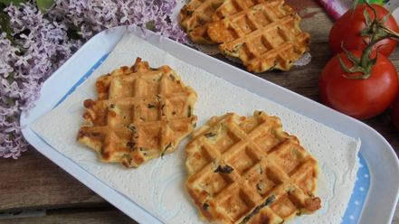 Рецепт амарантовых вафель с морской капустой