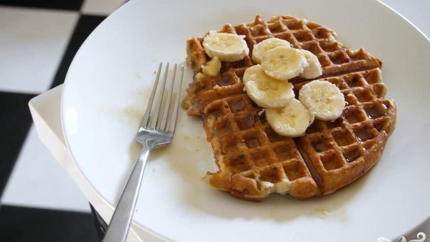 Рецепт бананова-ореховых вафли