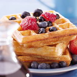 Рецепт Брюссельских вафель со свежими ягодами