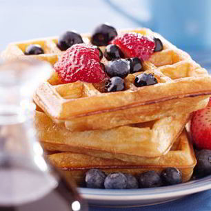 Рецепт Брюссельских вафель со свежими ягодами