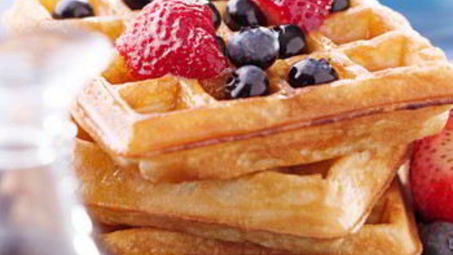 Рецепт брюссельских вафель со свежими ягодами