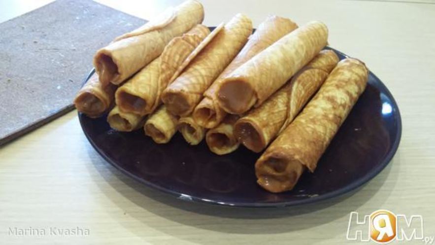 Рецепт домашних вафель со сгущенкой