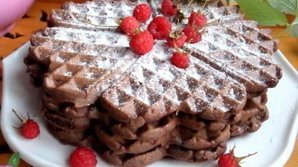 Рецепт Шоколадных вафель с кокосом