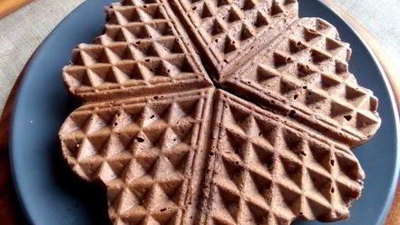 Рецепт шоколадных вафель с кокосом