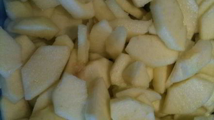 Рецепт слоеных вафель с карамельными яблоками