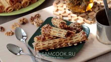 Рецепт трубочек со сгущенкой