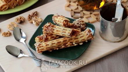 Рецепт трубочек со сгущенкой