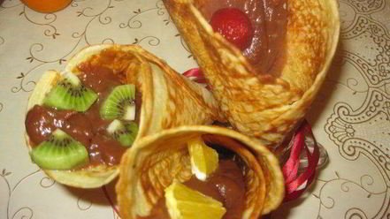 Рецепт вафельных трубочек с кремом нутелла