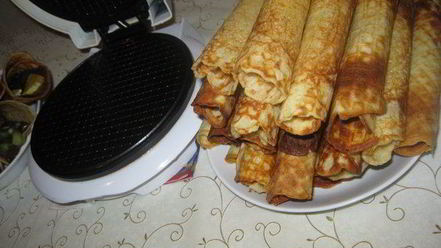 Рецепт вафельных трубочек с кремом нутелла