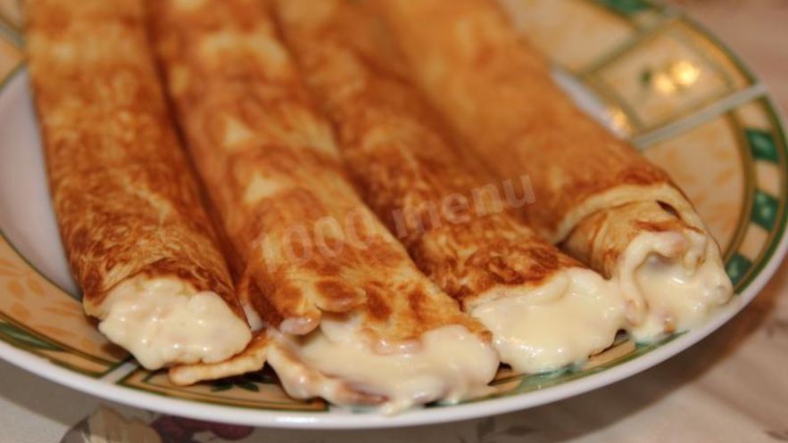 Рецепт вафельных трубочек с кремом