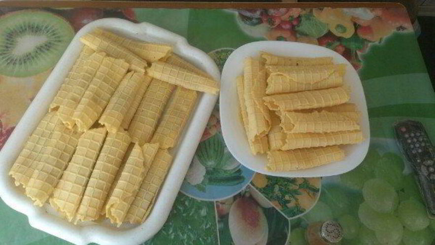 Рецепт вафельных трубочек со сгущенкой
