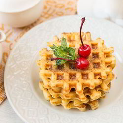 Рецепт Вафель на кукурузной муке с корицей