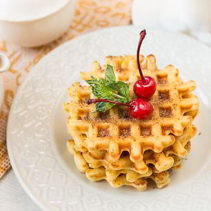 Рецепт Вафель на кукурузной муке с корицей