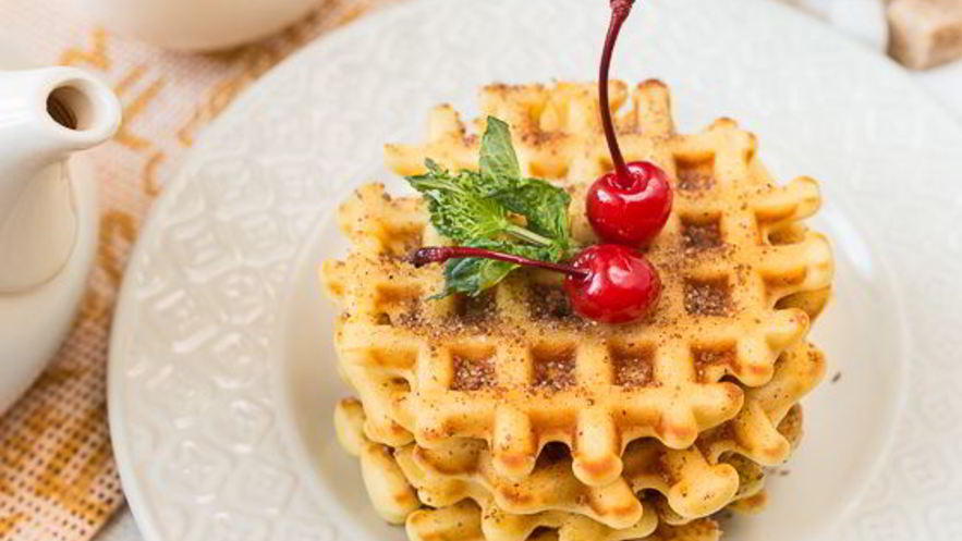 Рецепт вафель на кукурузной муке с корицей