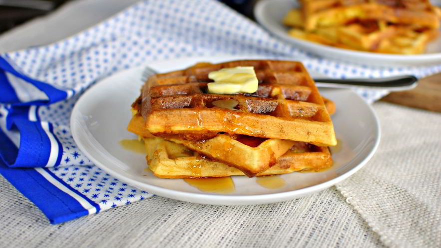 Рецепт вафель с беконом