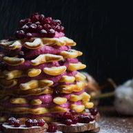 Рецепт Венских вафель с ягодным творогом