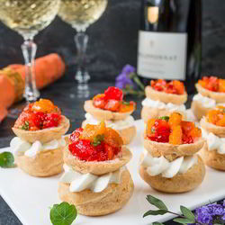 Рецепт Перевернутых профитролей с сырным кремом и перцем