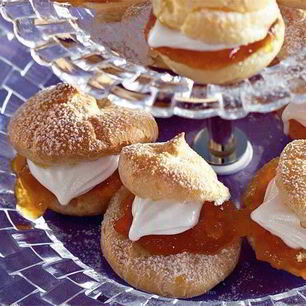 Рецепт Профитролей с апельсиновым желе