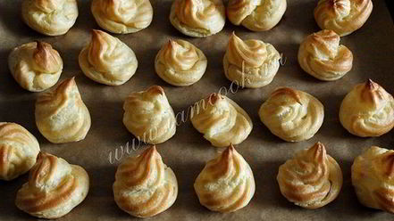 Рецепт профитролей с красной икрой