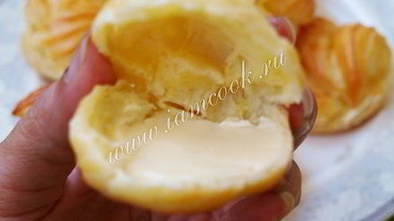 Рецепт профитролей с красной икрой