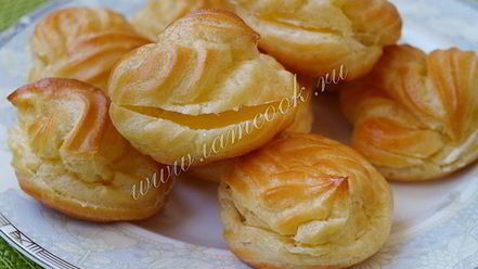 Рецепт профитролей с красной икрой