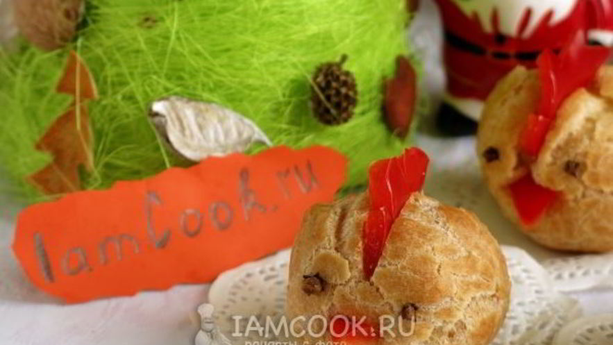 Рецепт профитролей закусочных цыплята