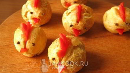 Рецепт профитролей закусочных цыплята