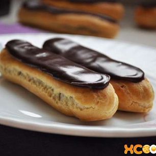 Рецепт Шоколадных пирожных эклеров с заварным кремом