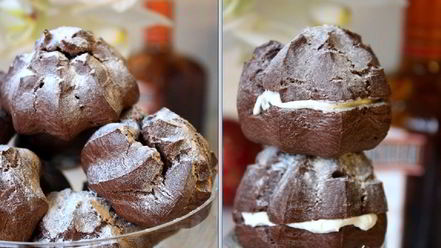 Рецепт шоколадных профитролей со сливочно-шоколадным кремом