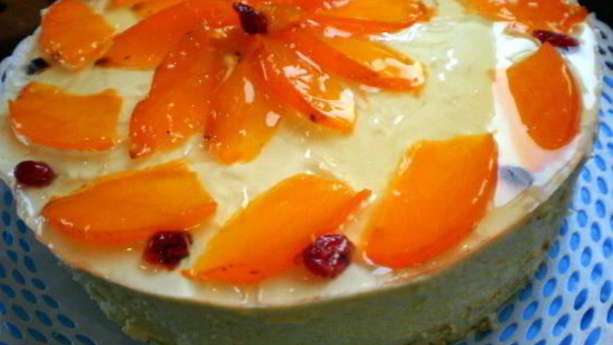 Рецепт торта с профитролями и хурмой