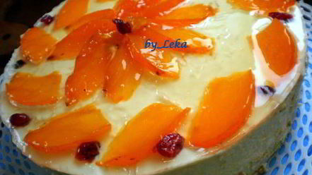 Рецепт торта с профитролями и хурмой