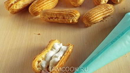 Рецепт эклеров с белковым кремом