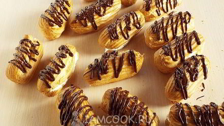 Рецепт эклеров с белковым кремом