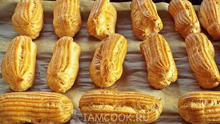 Рецепт эклеров с белковым кремом
