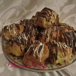 Рецепт Заварного пирожного с заварным кремом на белом шоколаде