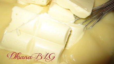 Рецепт заварного пирожного с заварным кремом на белом шоколаде