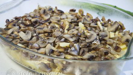 Рецепт картофельной запеканки с курицей и грибами